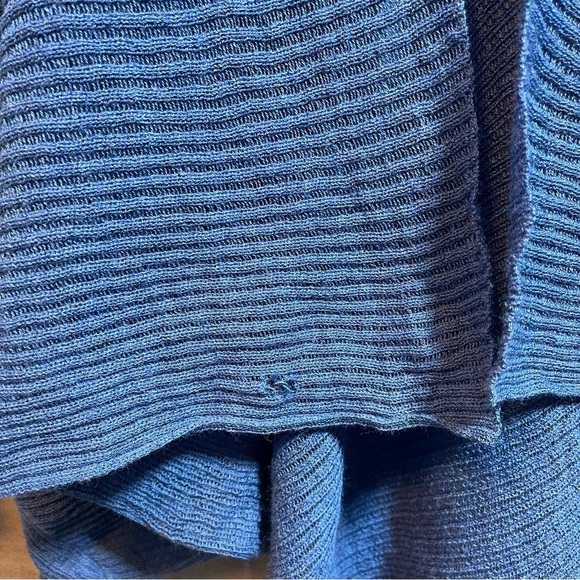 Eileen Fisher 100% Wool Open Front Knit Shawl Collar Diagonal Hem Cardigan PM - Picture 8 of 9